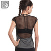 Sexy Mesh Patchwork Yoga Top